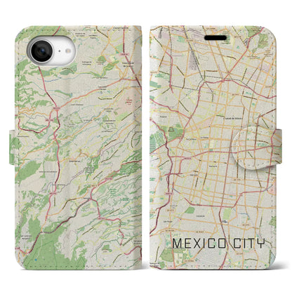 【メキシコシティ（メキシコ）】地図柄iPhoneケース（手帳タイプ）