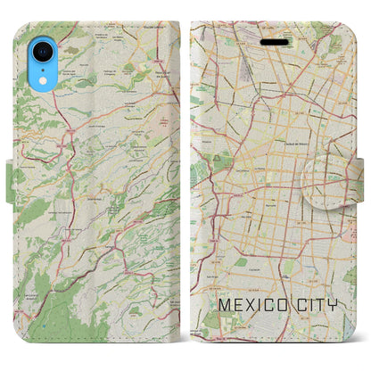 【メキシコシティ（メキシコ）】地図柄iPhoneケース（手帳タイプ）