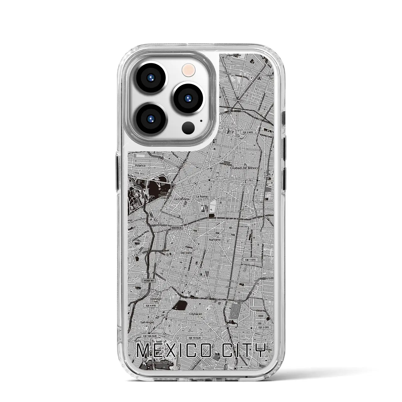 【メキシコシティ（メキシコ）】地図柄iPhoneケース（MagSafeタイプ）