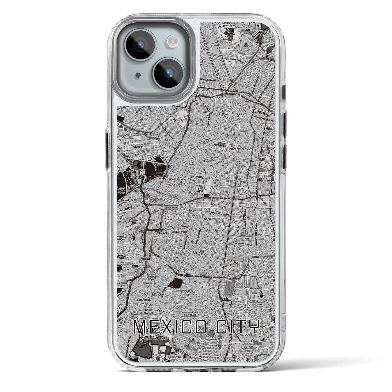 【メキシコシティ（メキシコ）】地図柄iPhoneケース（MagSafeタイプ）
