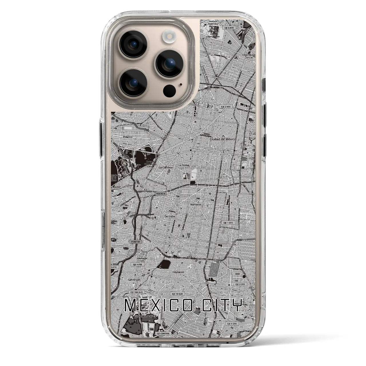 【メキシコシティ（メキシコ）】地図柄iPhoneケース（MagSafeタイプ）