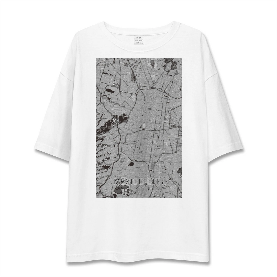 【メキシコシティ（メキシコ）】地図柄ビッグシルエットTシャツ