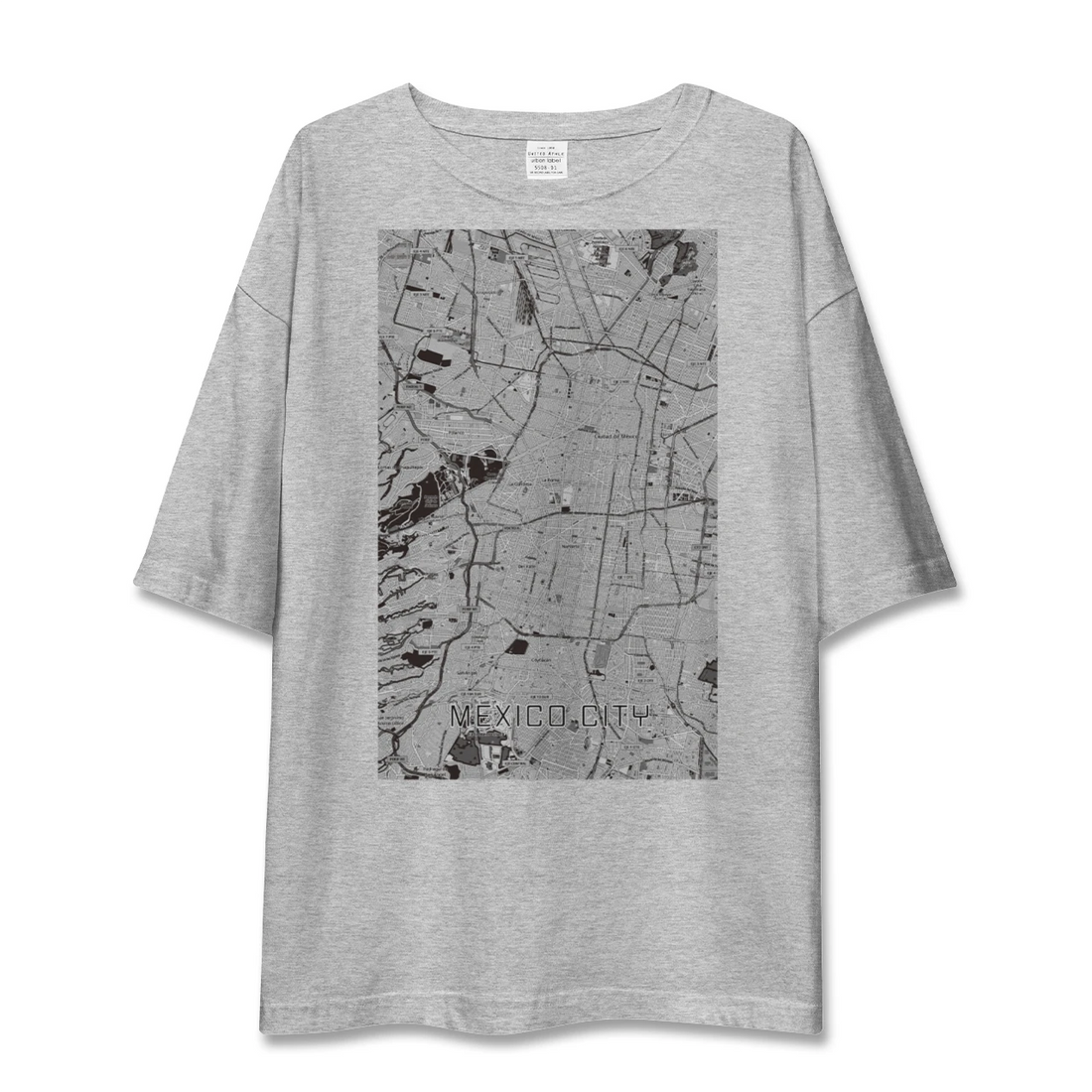【メキシコシティ（メキシコ）】地図柄ビッグシルエットTシャツ