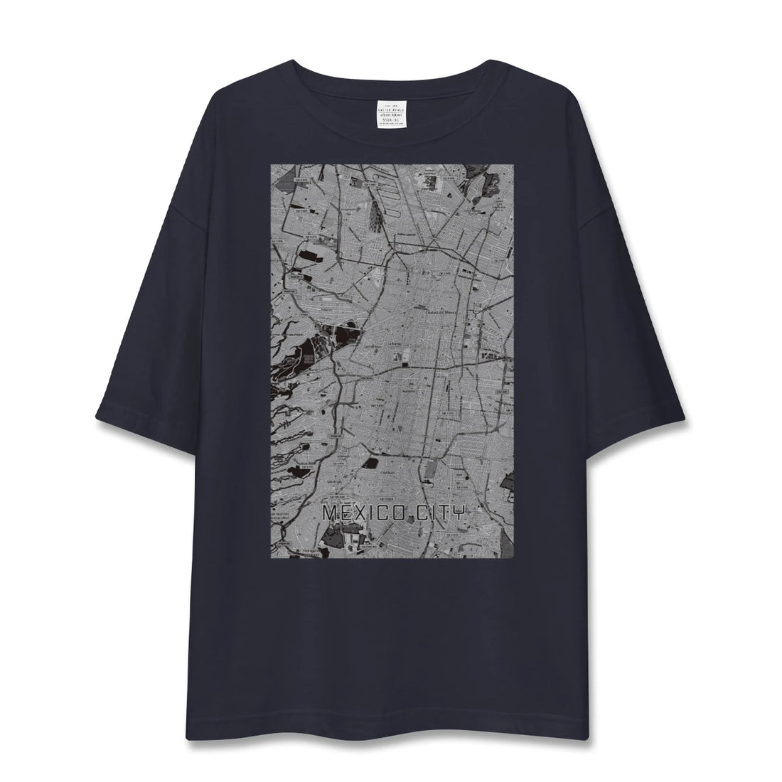 【メキシコシティ（メキシコ）】地図柄ビッグシルエットTシャツ