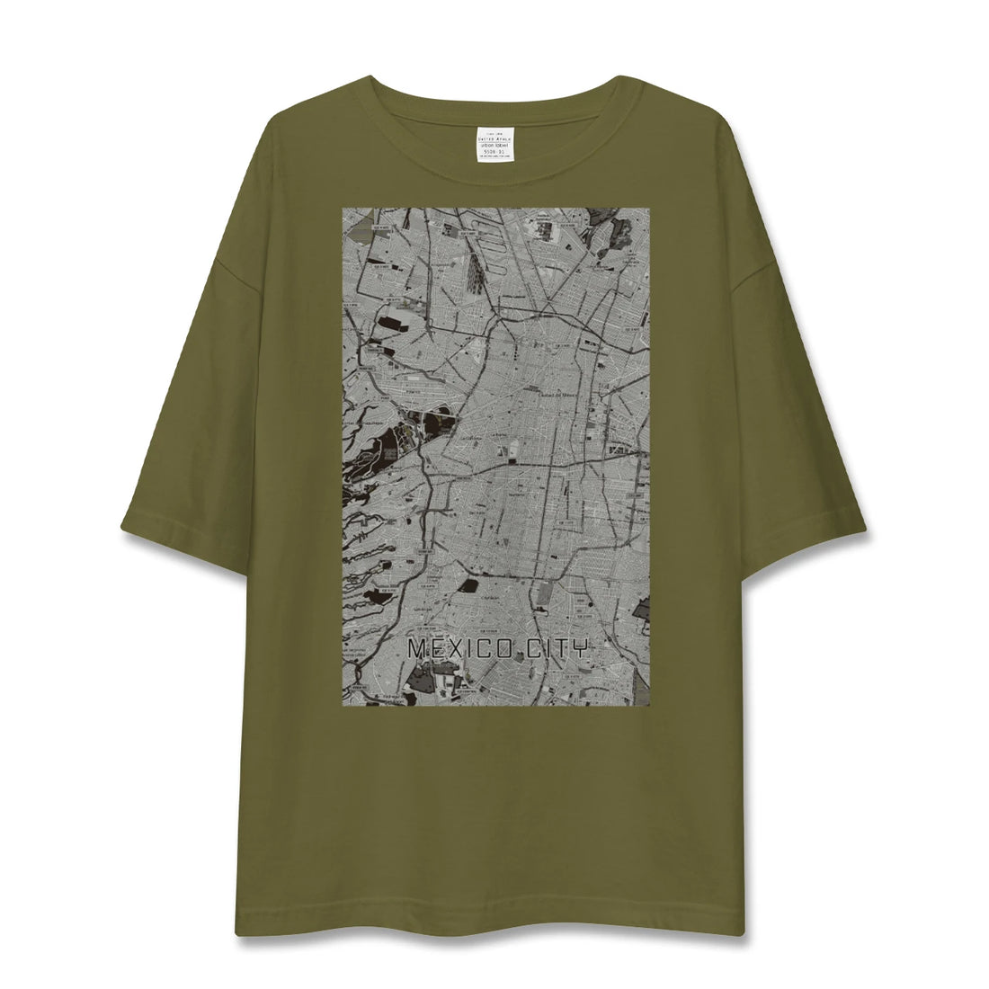 【メキシコシティ（メキシコ）】地図柄ビッグシルエットTシャツ