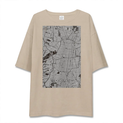 【メキシコシティ（メキシコ）】地図柄ビッグシルエットTシャツ