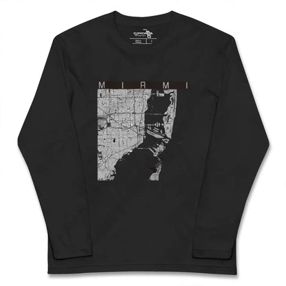 【マイアミ（アメリカ）】地図柄ロングスリーブTシャツ