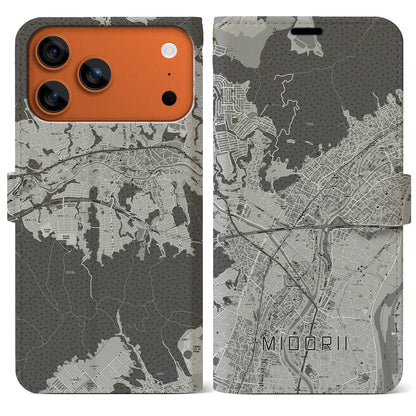 【緑井（広島県）】地図柄iPhoneケース（手帳タイプ）