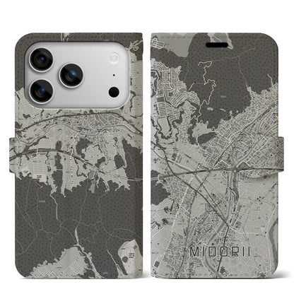 【緑井（広島県）】地図柄iPhoneケース（手帳タイプ）