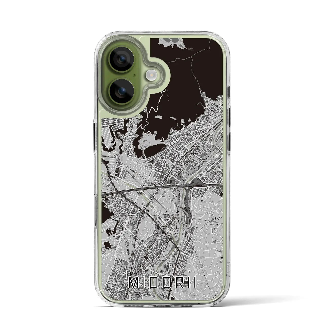 【緑井（広島県）】地図柄iPhoneケース（MagSafeタイプ）