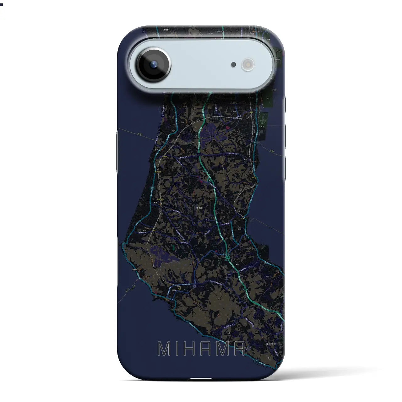 【美浜（愛知県）】地図柄iPhoneケース（バックカバータイプ）