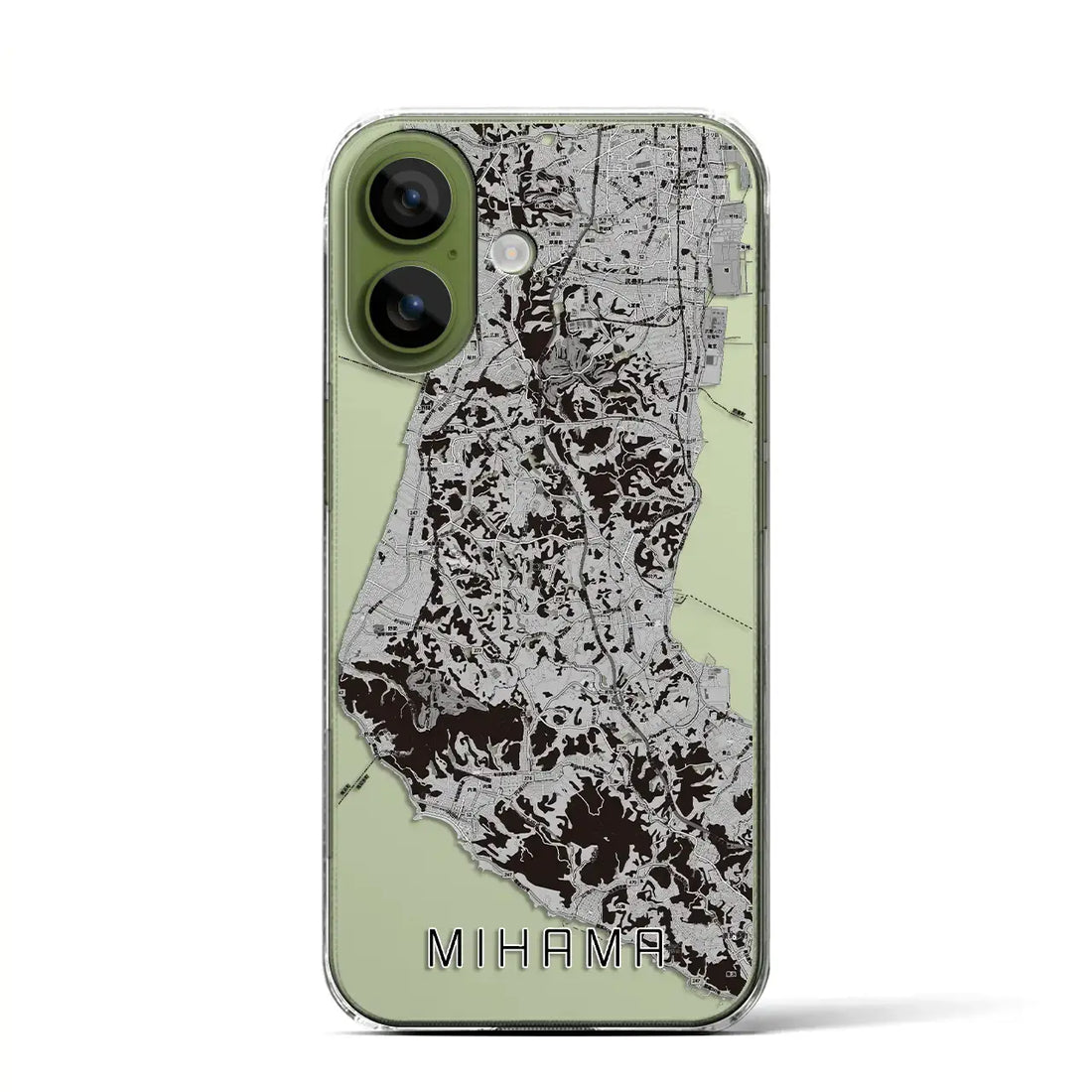 【美浜（愛知県）】地図柄iPhoneケース（クリアタイプ）モノトーン・iPhone 17 Pro Max 用