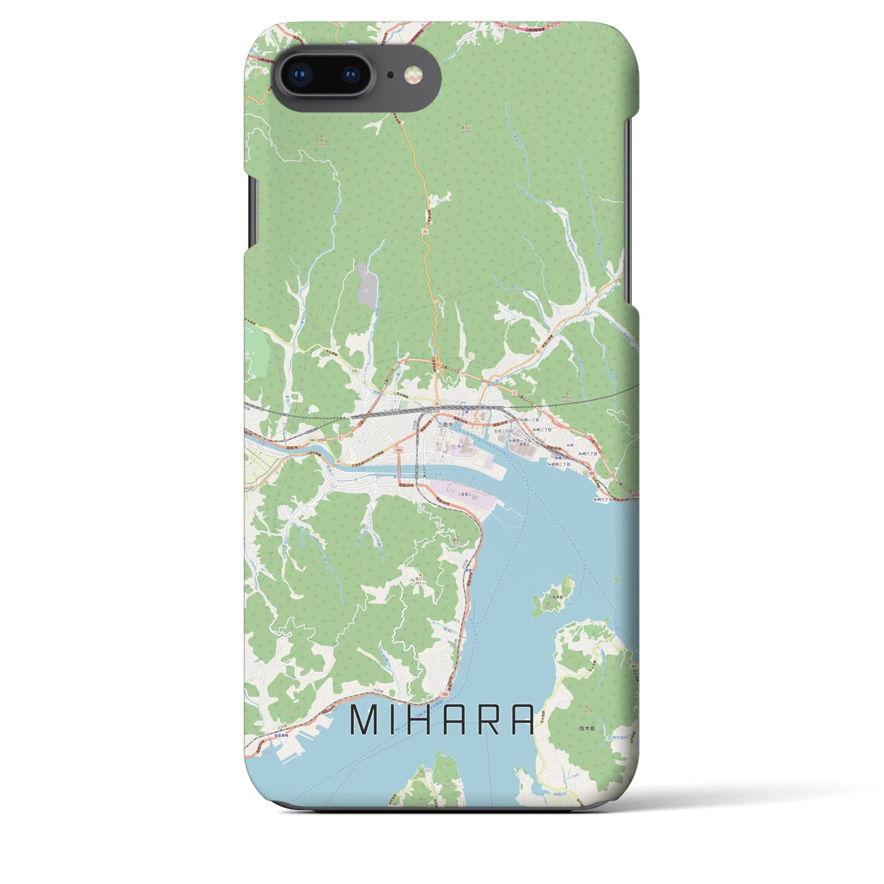 【三原（広島県）】地図柄iPhoneケース（バックカバータイプ）