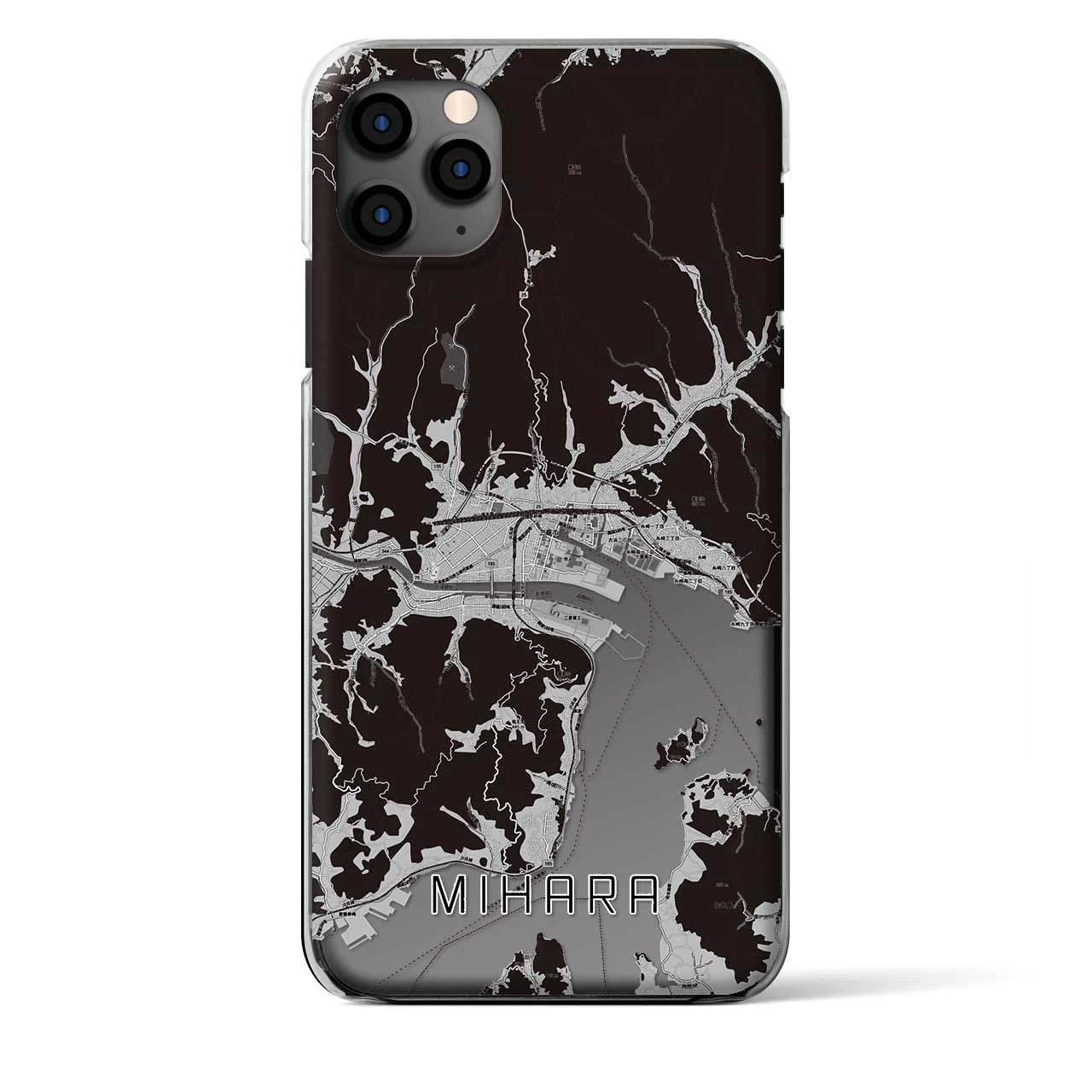 【三原（広島県）】地図柄iPhoneケース（クリアタイプ）