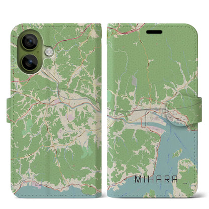 【三原（広島県）】地図柄iPhoneケース（手帳タイプ）