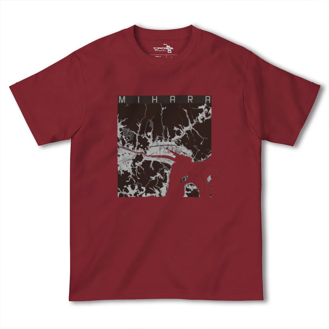 【三原(広島県)】地図柄ヘビーウェイトTシャツ