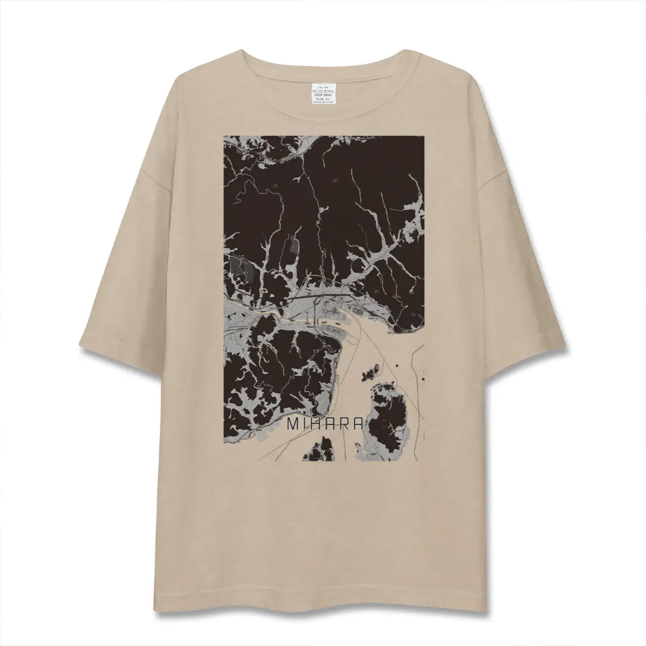 【三原（広島県）】地図柄ビッグシルエットTシャツ