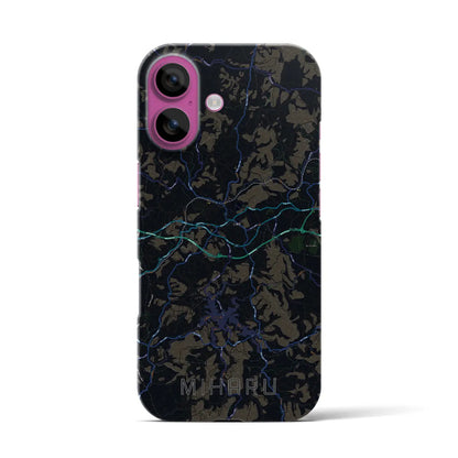 【三春（福島県）】地図柄iPhoneケース（バックカバータイプ）