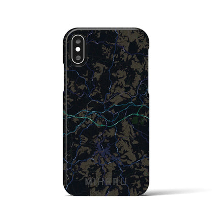 【三春（福島県）】地図柄iPhoneケース（バックカバータイプ）