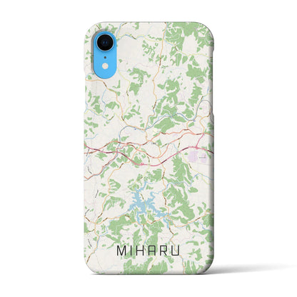 【三春（福島県）】地図柄iPhoneケース（バックカバータイプ）