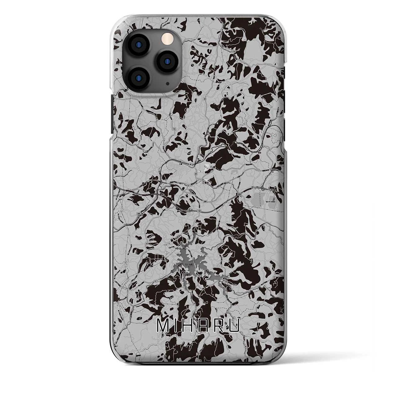 【三春（福島県）】地図柄iPhoneケース（クリアタイプ）