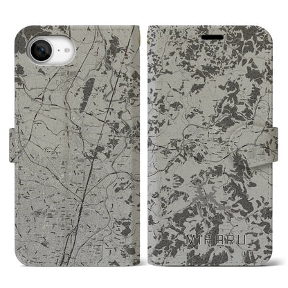 【三春（福島県）】地図柄iPhoneケース（手帳タイプ）