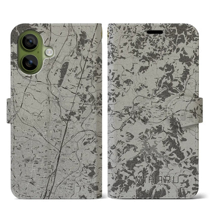 【三春（福島県）】地図柄iPhoneケース（手帳タイプ）