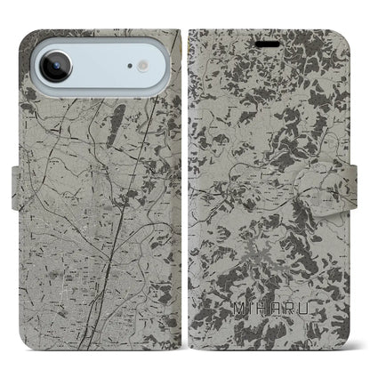 【三春（福島県）】地図柄iPhoneケース（手帳タイプ）