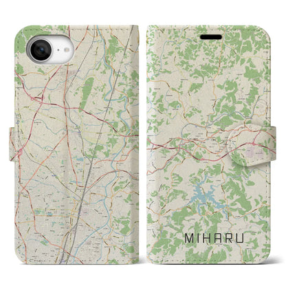 【三春（福島県）】地図柄iPhoneケース（手帳タイプ）