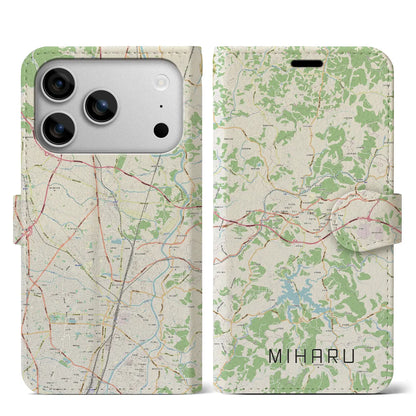 【三春（福島県）】地図柄iPhoneケース（手帳タイプ）