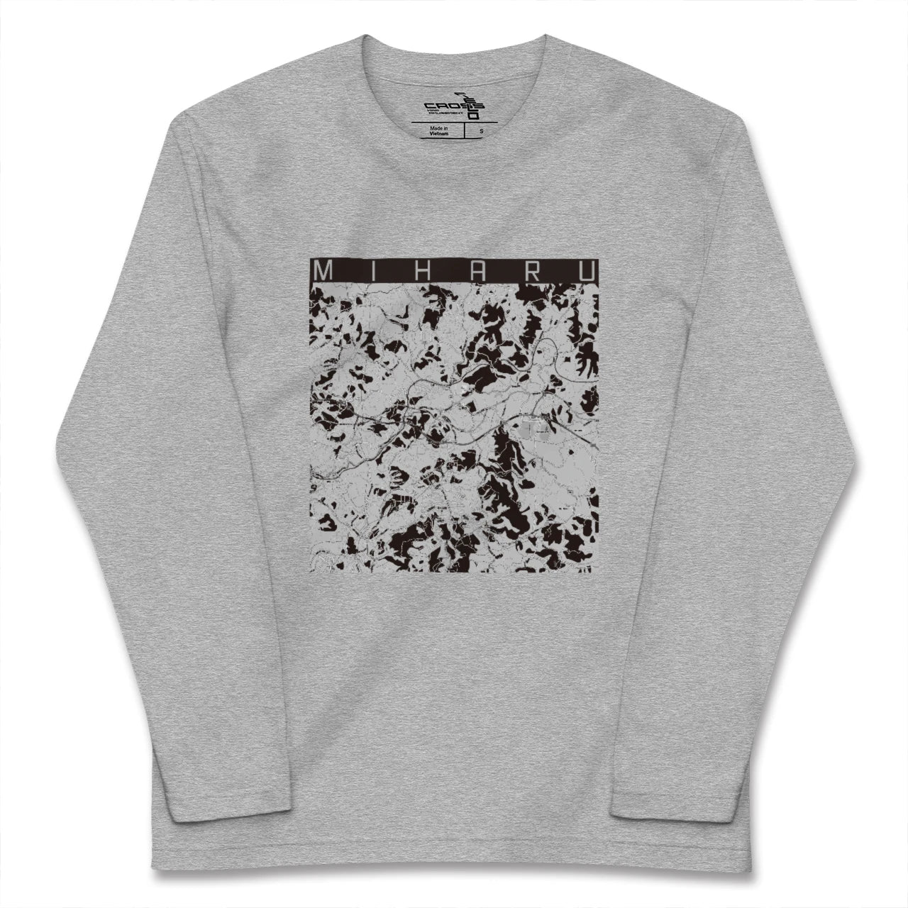 【三春（福島県）】地図柄ロングスリーブTシャツ