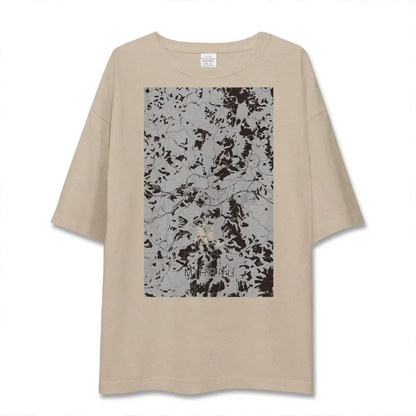 【三春（福島県）】地図柄ビッグシルエットTシャツ