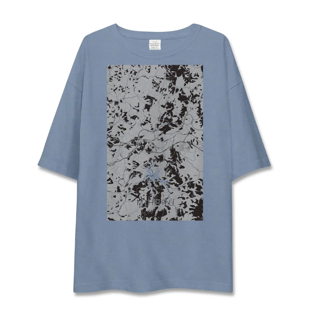 【三春（福島県）】地図柄ビッグシルエットTシャツ