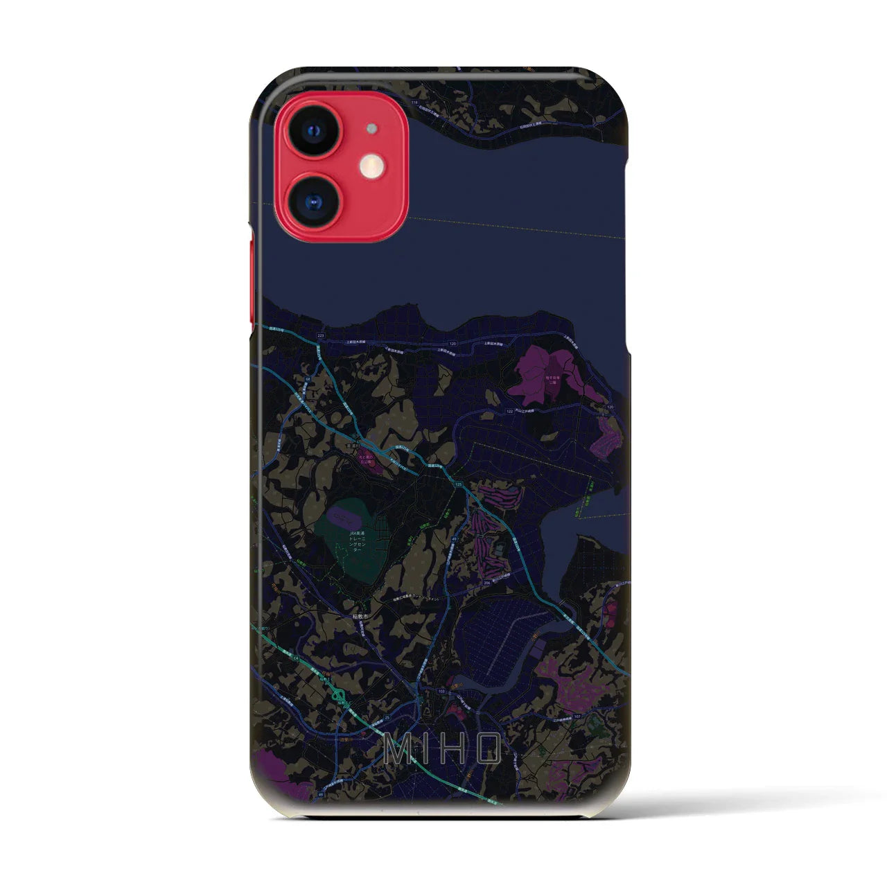 【美浦（茨城県）】地図柄iPhoneケース（バックカバータイプ）