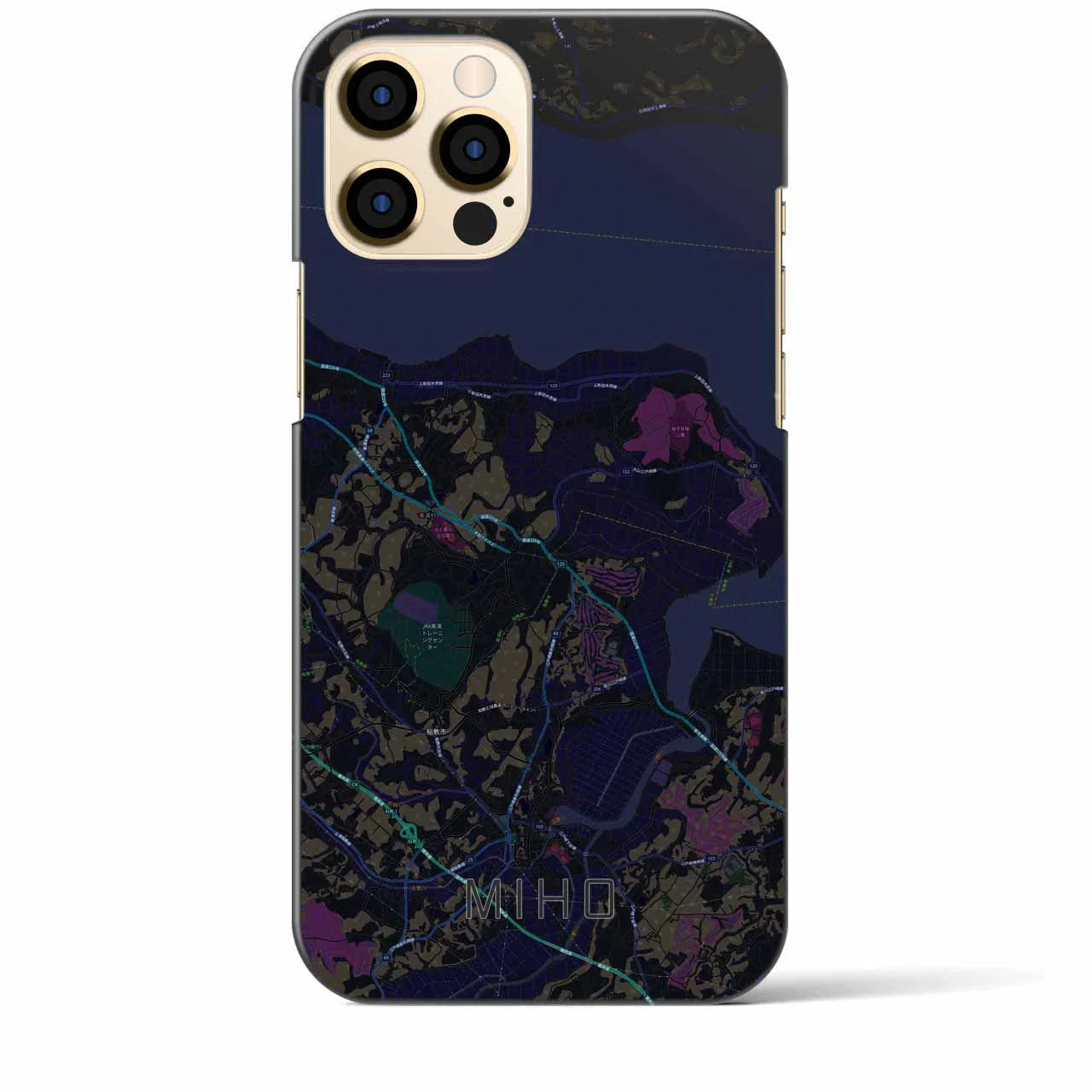 【美浦（茨城県）】地図柄iPhoneケース（バックカバータイプ）