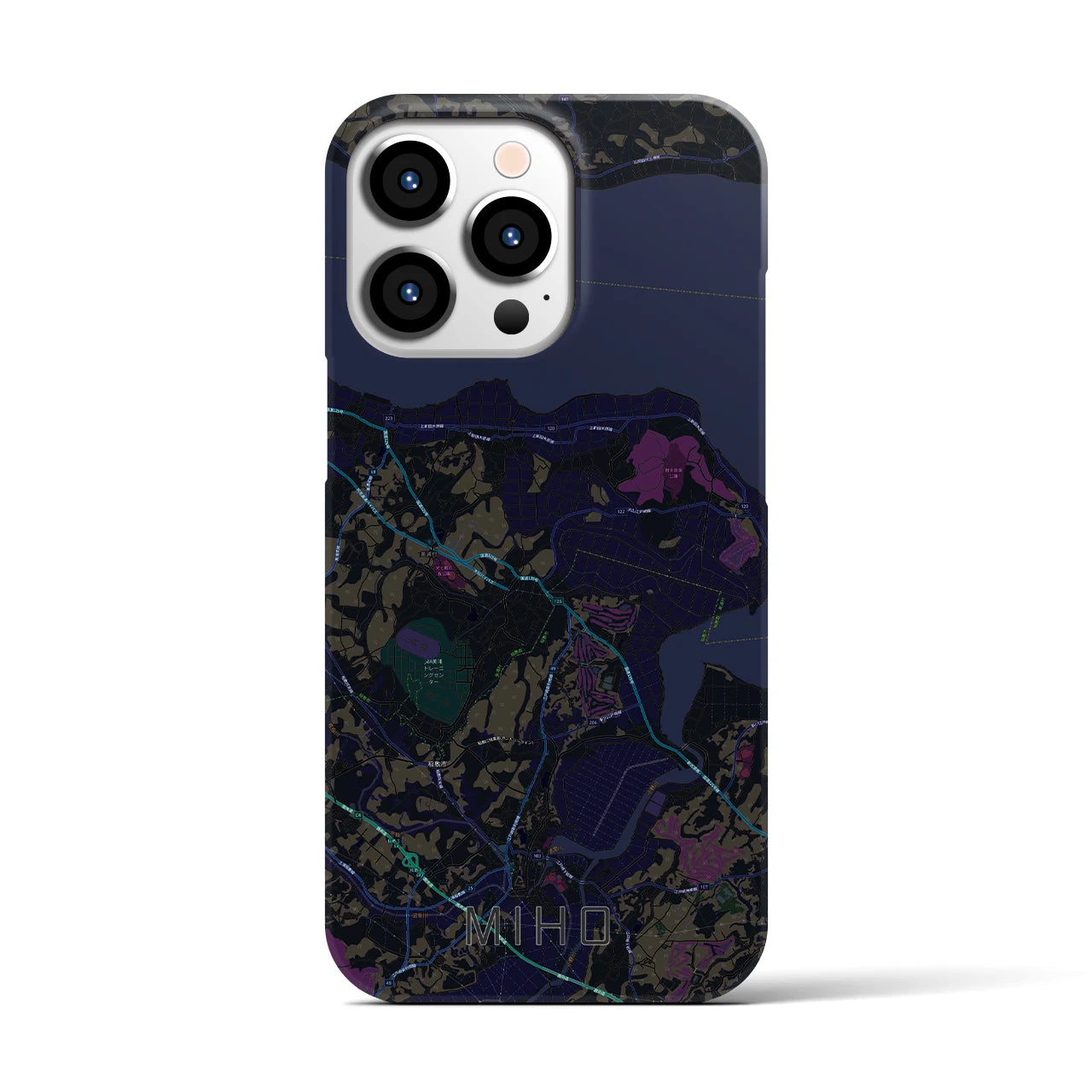 【美浦（茨城県）】地図柄iPhoneケース（バックカバータイプ）