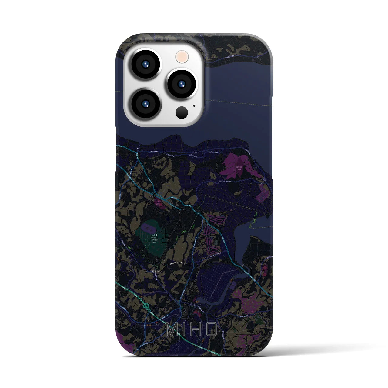 【美浦（茨城県）】地図柄iPhoneケース（バックカバータイプ）