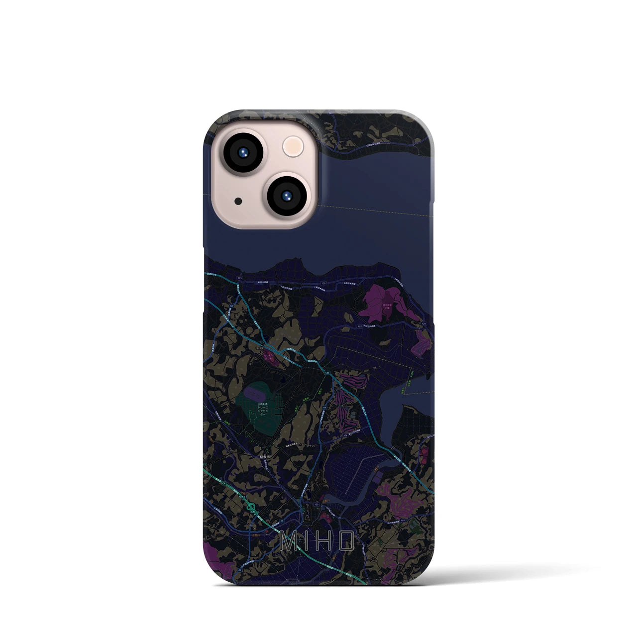 【美浦（茨城県）】地図柄iPhoneケース（バックカバータイプ）