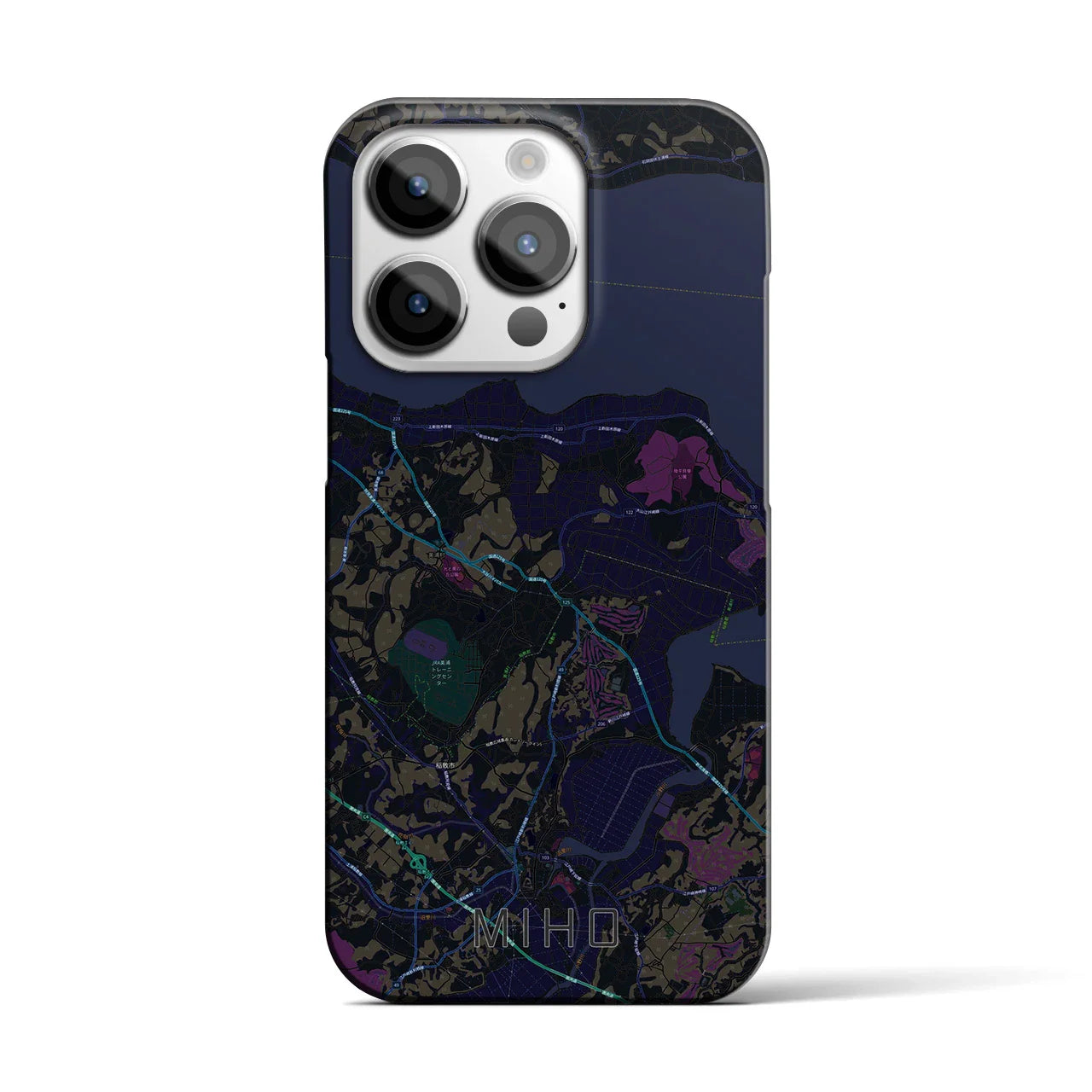 【美浦（茨城県）】地図柄iPhoneケース（バックカバータイプ）