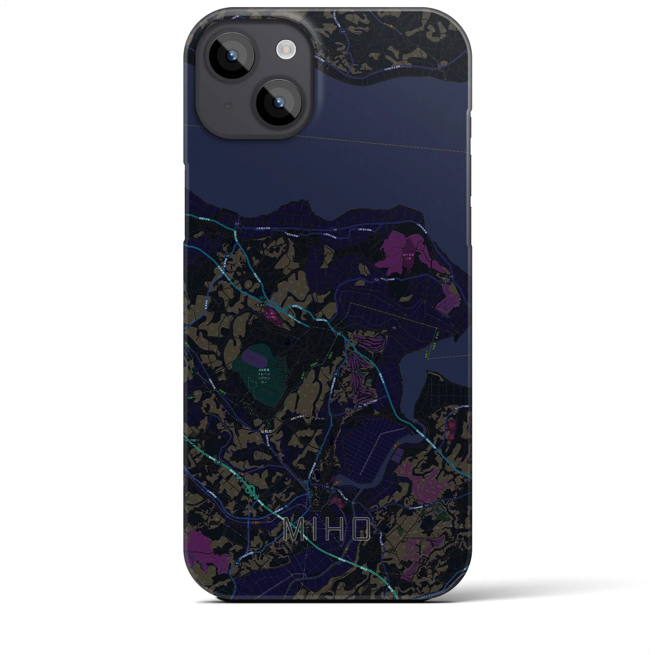 【美浦（茨城県）】地図柄iPhoneケース（バックカバータイプ）