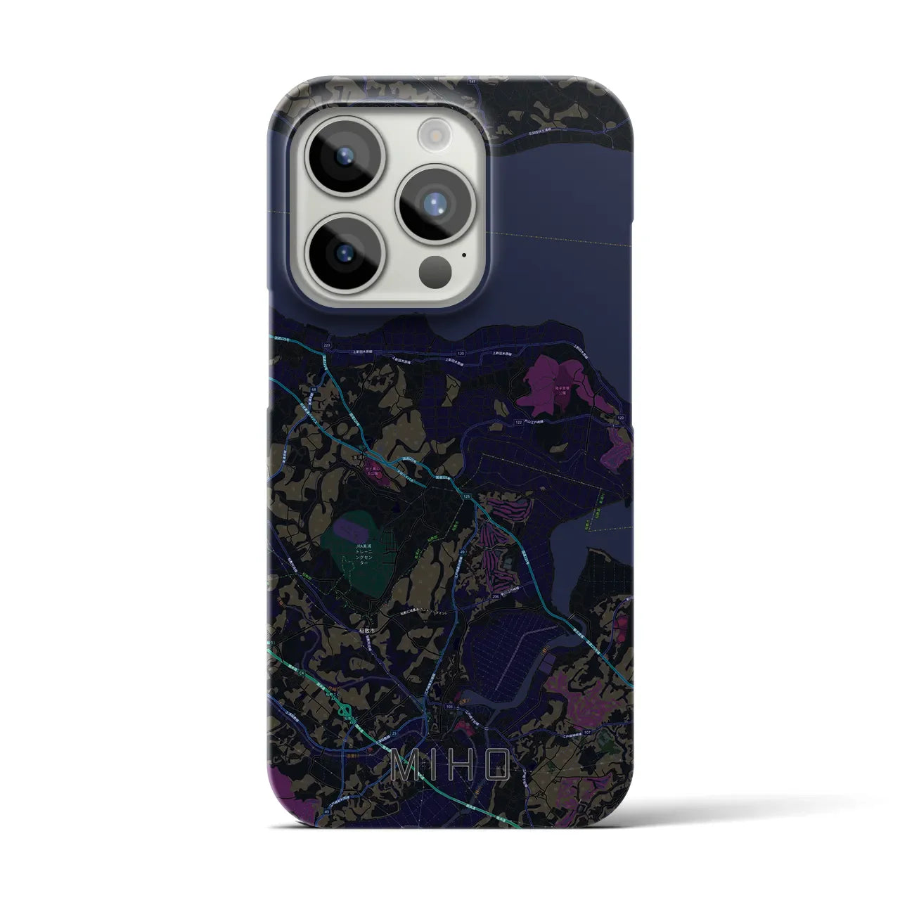 【美浦（茨城県）】地図柄iPhoneケース（バックカバータイプ）