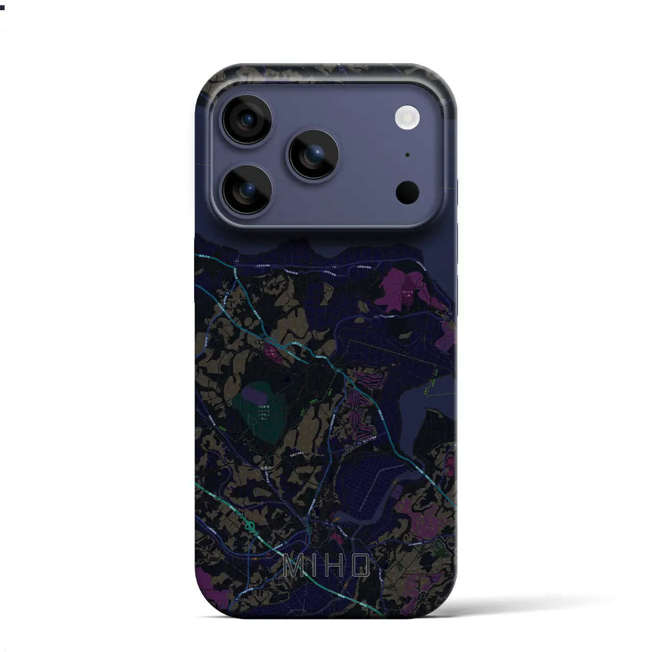 【美浦（茨城県）】地図柄iPhoneケース（バックカバータイプ）