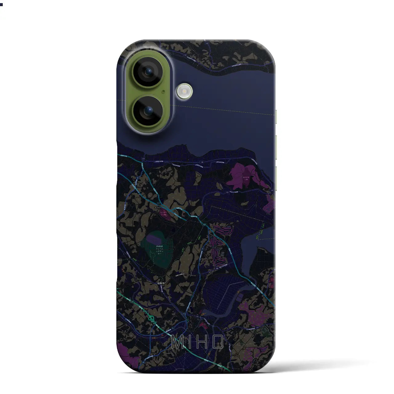 【美浦（茨城県）】地図柄iPhoneケース（バックカバータイプ）