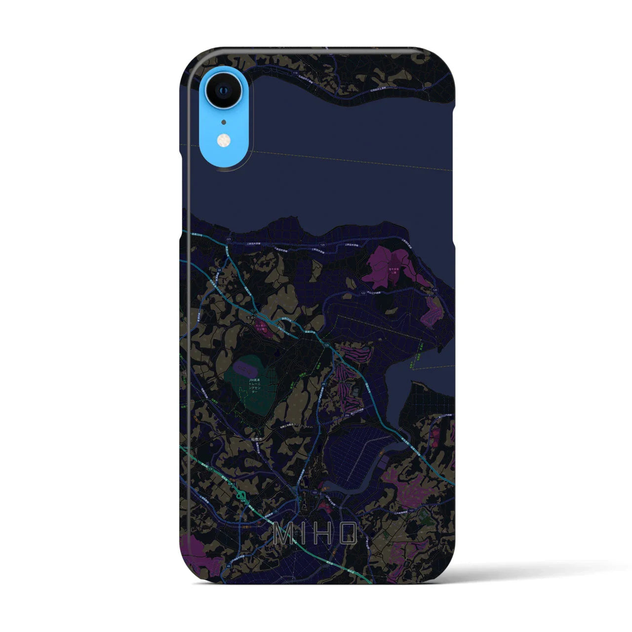 【美浦（茨城県）】地図柄iPhoneケース（バックカバータイプ）