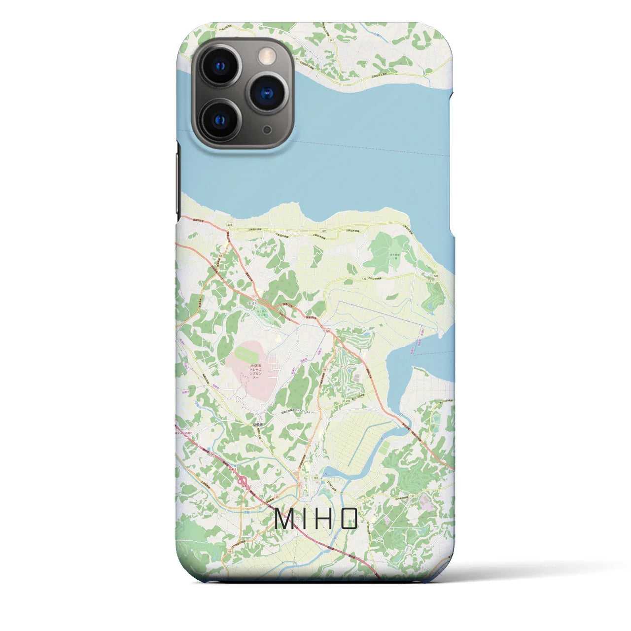 【美浦（茨城県）】地図柄iPhoneケース（バックカバータイプ）