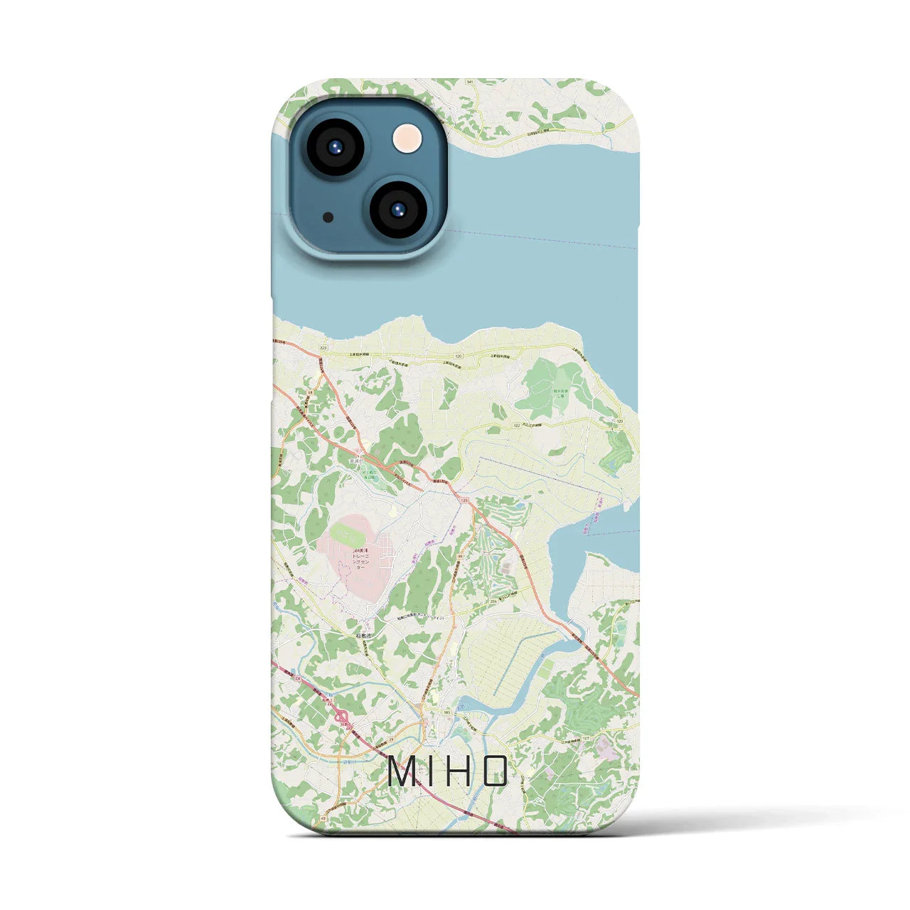 【美浦（茨城県）】地図柄iPhoneケース（バックカバータイプ）