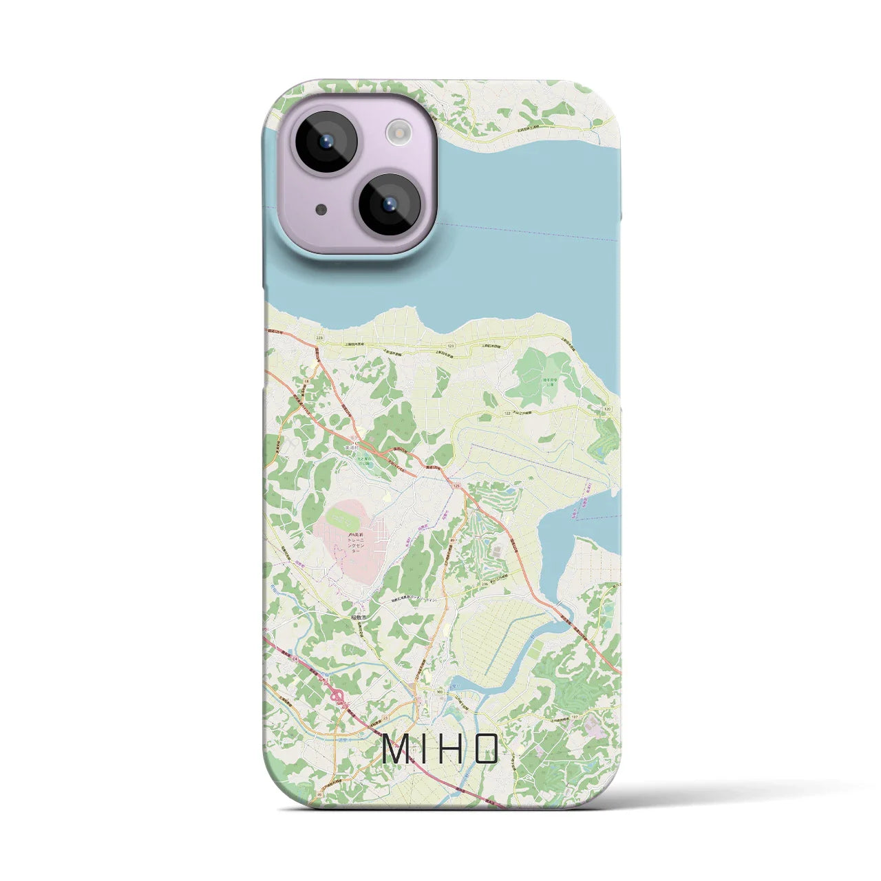【美浦（茨城県）】地図柄iPhoneケース（バックカバータイプ）