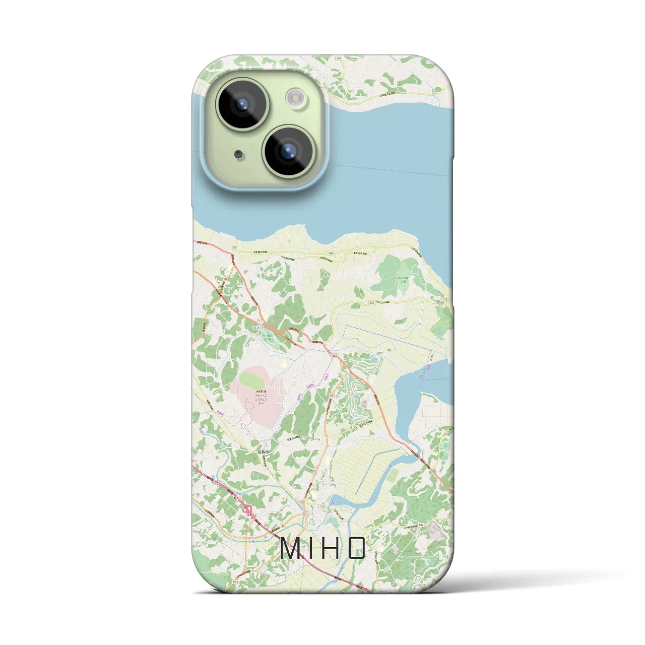 【美浦（茨城県）】地図柄iPhoneケース（バックカバータイプ）