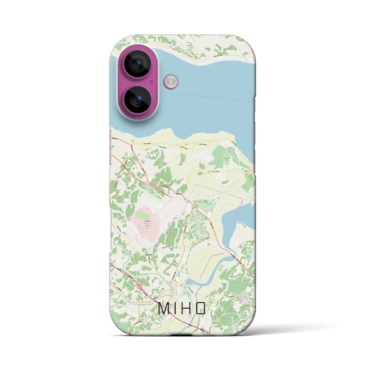 【美浦（茨城県）】地図柄iPhoneケース（バックカバータイプ）