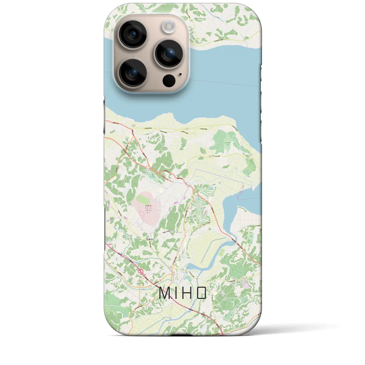 【美浦（茨城県）】地図柄iPhoneケース（バックカバータイプ）